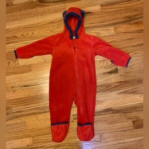 Columbia Red Fleece Bunting 18-24 months
